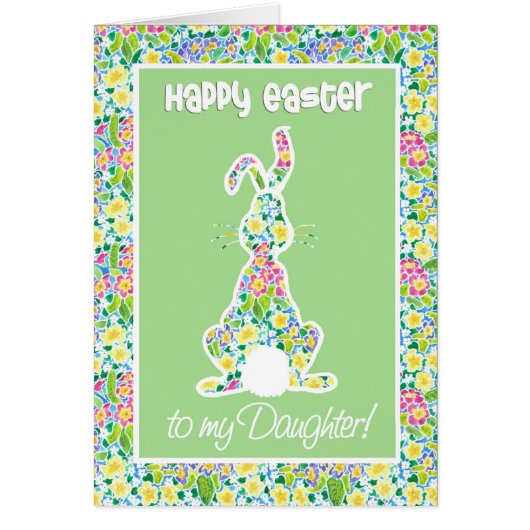 Primroses Cute Bunny Rabbit Easter for Daughter (Front)