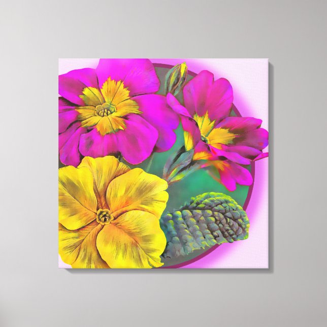 Primula canvas fine art wrap print (Front)