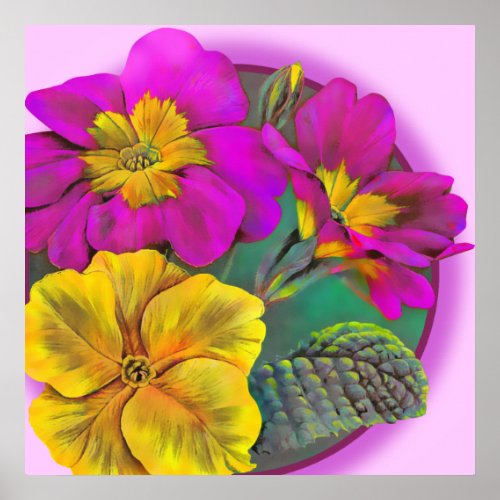 Primula fine art botanical poster print