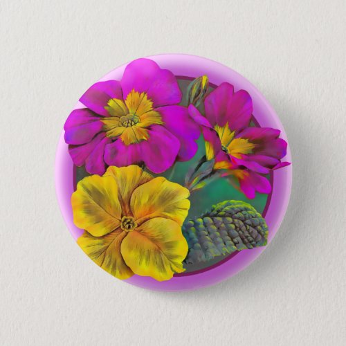 Primula fine art buttonbadge pinback button