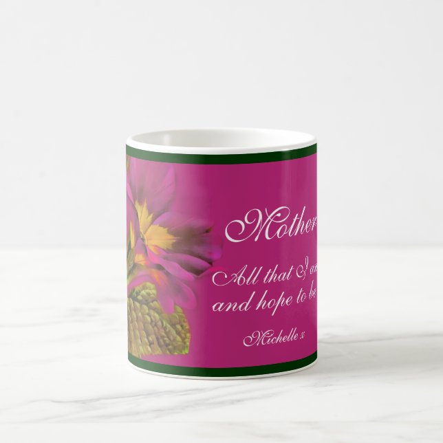 Primula floral art "Mother all that I am" mug (Center)