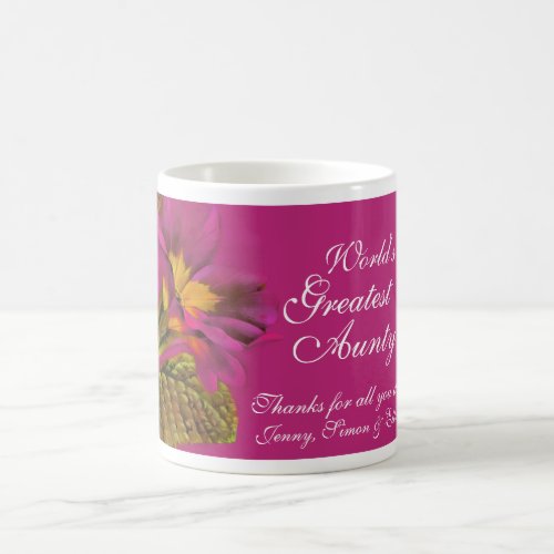 Primula floral art Worlds Greatest Aunty mug