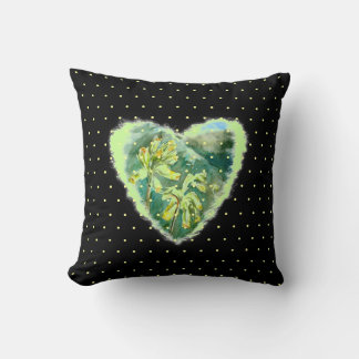 Primula Heart by Alexandra Cook Throw Pillow