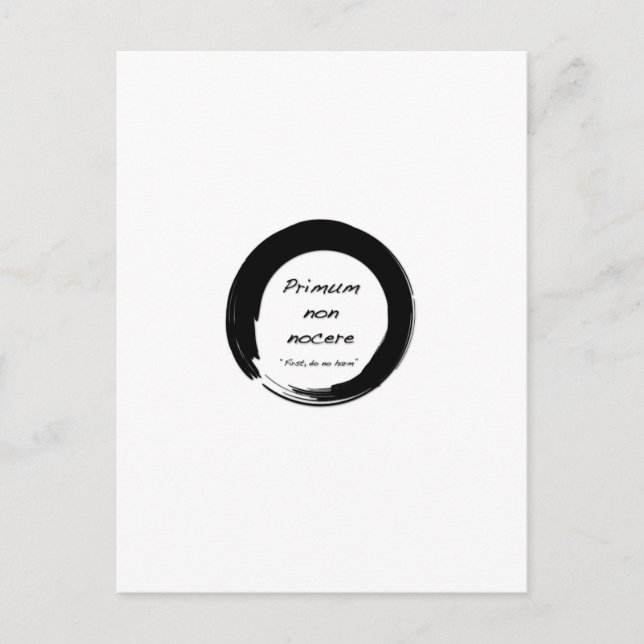Primum Non Nocere Postcard (Front)
