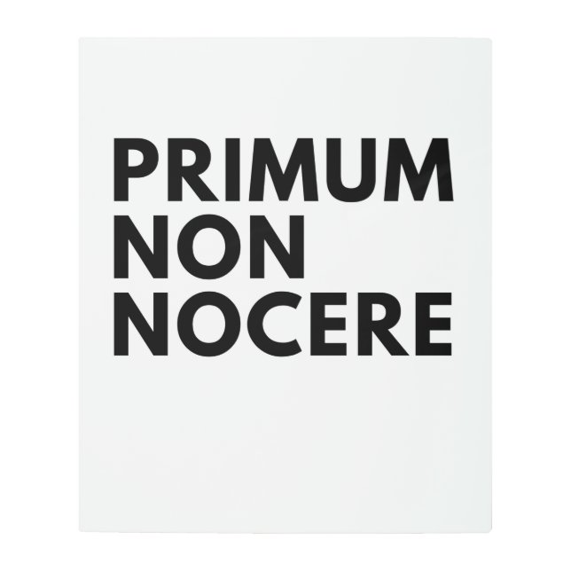 Primum Non Nocere The Nurse's Hippocratic Oath Metal Print (Front)