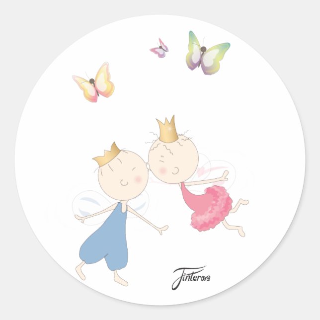 Primus & Prisma kissing Classic Round Sticker (Front)