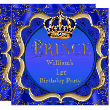 blue and gold birthday party