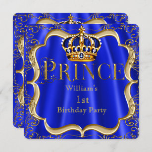 Prince 1st Birthday Invitations & Invitation Templates