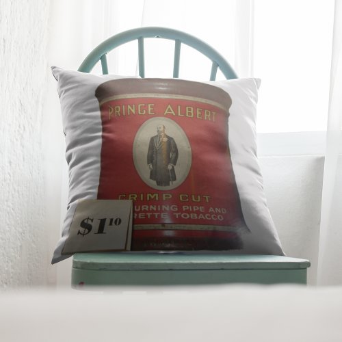 Prince Albert In A Can Novelty Throw Pillow