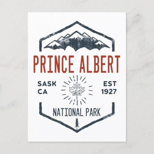 Prince Albert National Park Canada Distressed Postcard