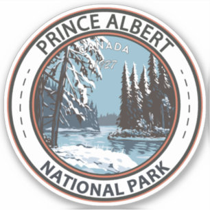 Prince Albert National Park Canada in Winter Art Sticker
