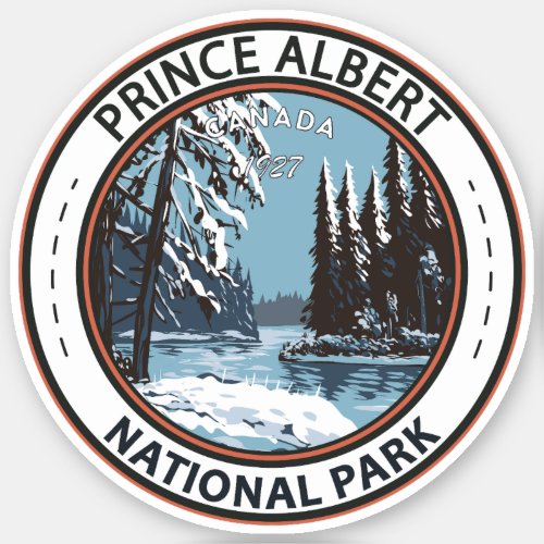 Prince Albert National Park Canada in Winter Art Sticker
