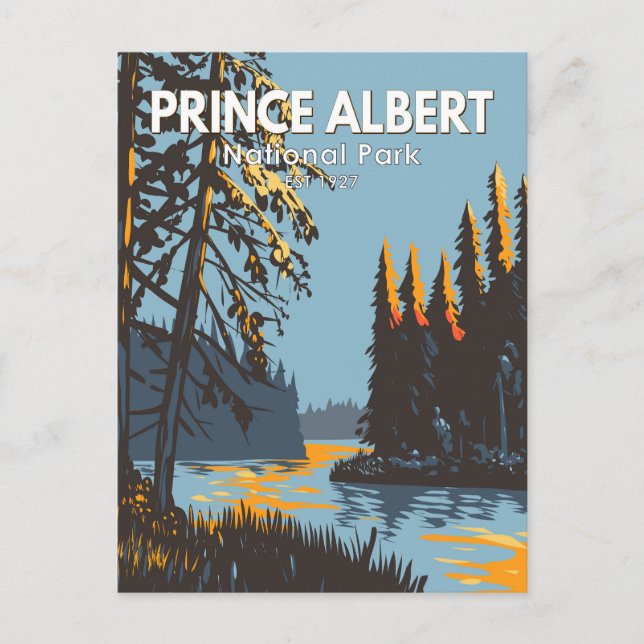 Prince Albert National Park Canada Travel Vintage Postcard (Front)