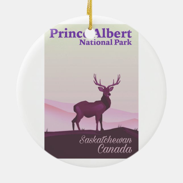 Prince Albert National Park, Saskatchewan, Canada Ceramic Ornament (Back)