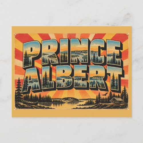 Prince Albert SK River Valley Boreal Forest Art Postcard