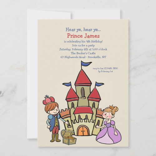 Prince and Castle Invitation