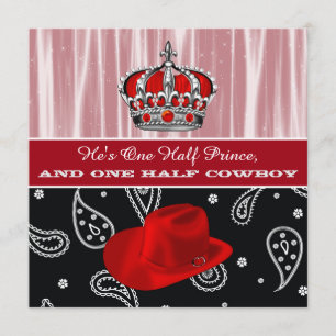 Prince and Cowboy Baby Shower Invitation