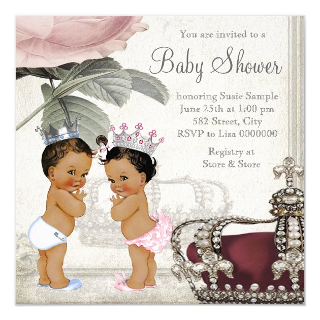 prince and princess baby shower invitations