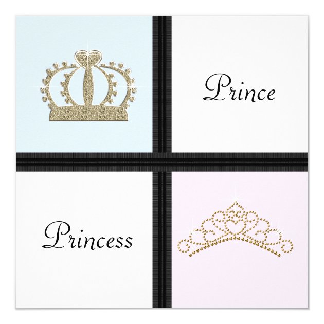 Prince And Princess Gender Reveal Invitation