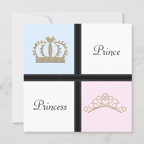 Prince and Princess Gender Reveal Invitation