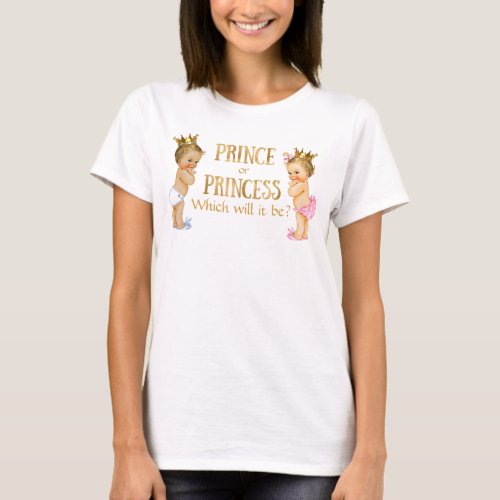 Prince and Princess Gender Reveal T_Shirt