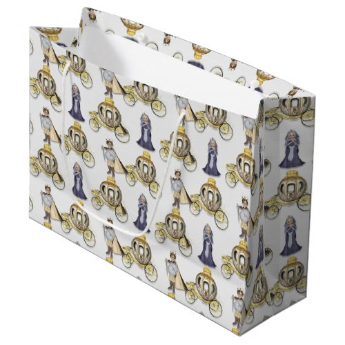 Prince and Princess Party large gift bag carriage
