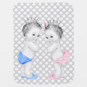 Twin Boy Girl Baby Blankets Zazzle