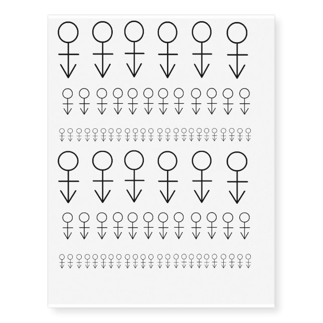 Prince Androgyny Love Symbol Male Female Unisex Temporary Tattoos (Front)