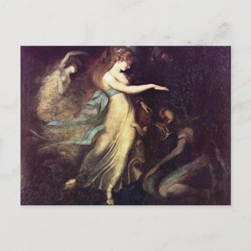 Prince Arthur And The Fairy Queen By Fssli Johann Postcard