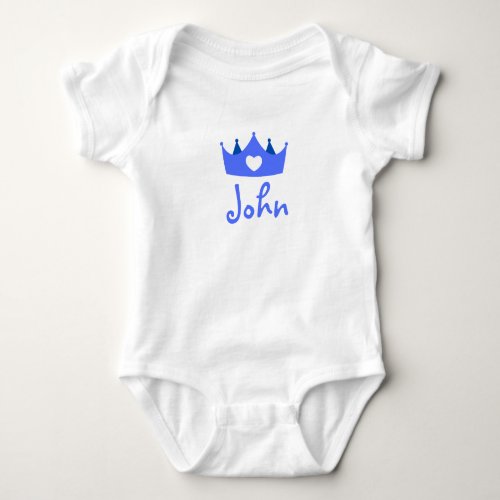 Prince Baby Outfit with Personalized Name  Baby Bodysuit