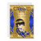 Prince Baby Shower Blue Gold Brunette Baby Boy