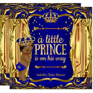 black prince baby shower decorations