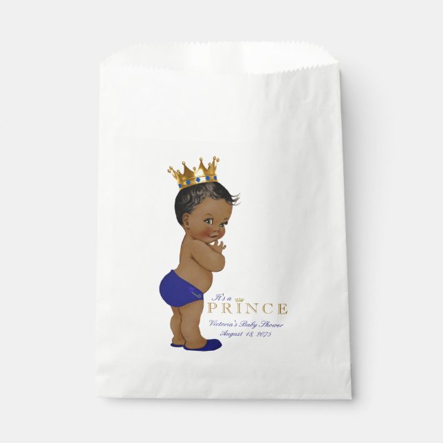 Prince Baby Shower Favor Bag (Front)