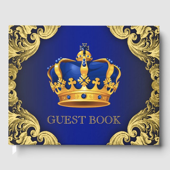 Prince Baby Shower Guest Book (Front)