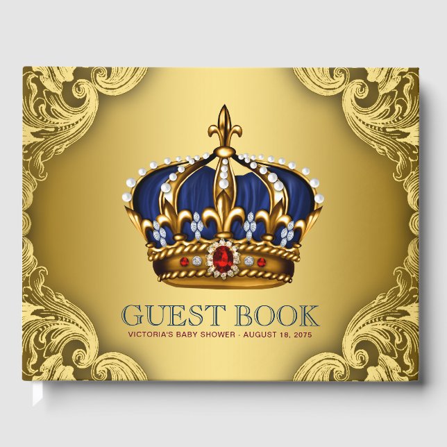 Prince Baby Shower Guest Book (Front)