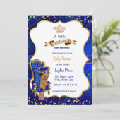 Prince Baby Shower Invitation Baby Boy Shower (Standing Front)
