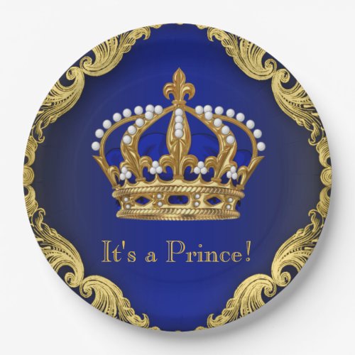 Prince Baby Shower Paper Plates