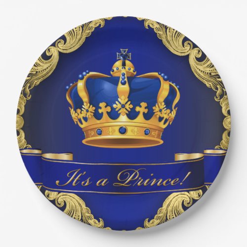 Prince Baby Shower Paper Plates