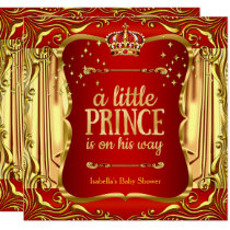 red and gold prince baby shower