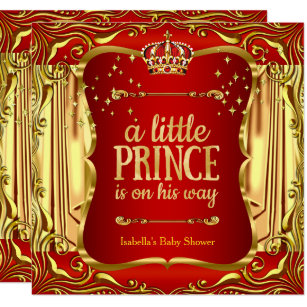 red and gold baby shower ideas for a boy