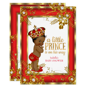 Prince Baby Shower Red Gold Gifts On Zazzle