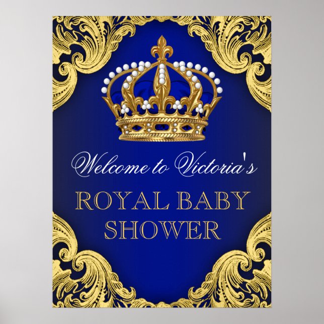 Prince Baby Shower Sign (Front)