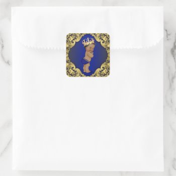 Prince Baby Shower Square Sticker by BabyCentral at Zazzle