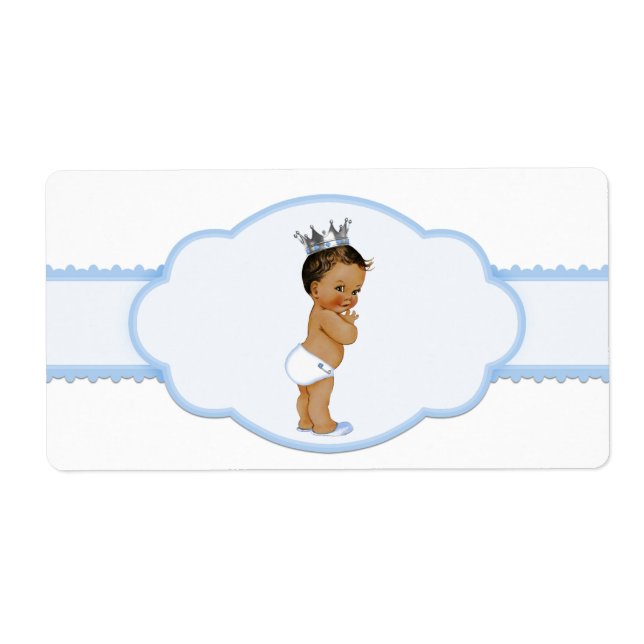 Prince Baby Shower Water Bottle Label (Front)