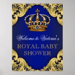 Prince Baby Shower Welcome Sign at Zazzle