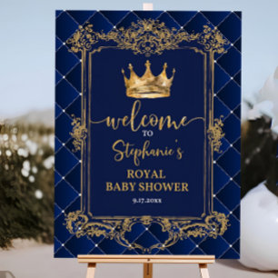 Prince baby shower welcome sign Royal Prince King