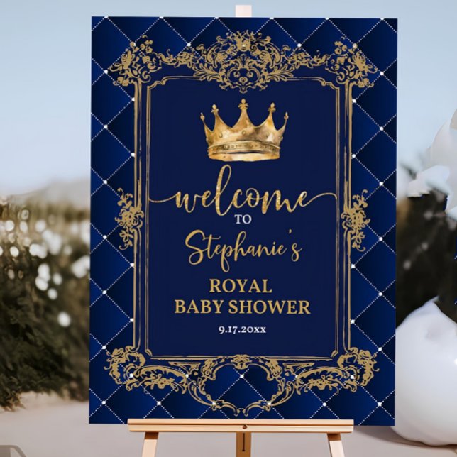 Prince baby shower welcome sign Royal Prince King  (Creator Uploaded)