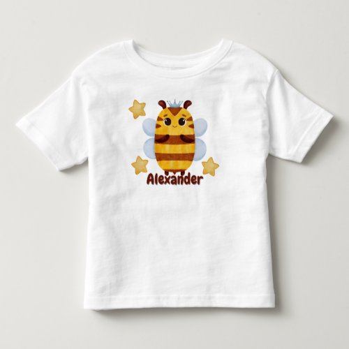 Prince Bee Personalized Toddler Shirt, Custom Name T-shirt