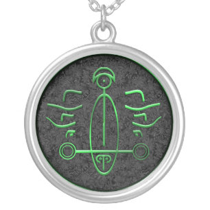 Prince Belphegor Goetia Seal Silver Plated Necklace