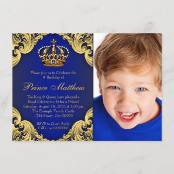 Prince Birthday Party Invitations by InvitationCentral at Zazzle